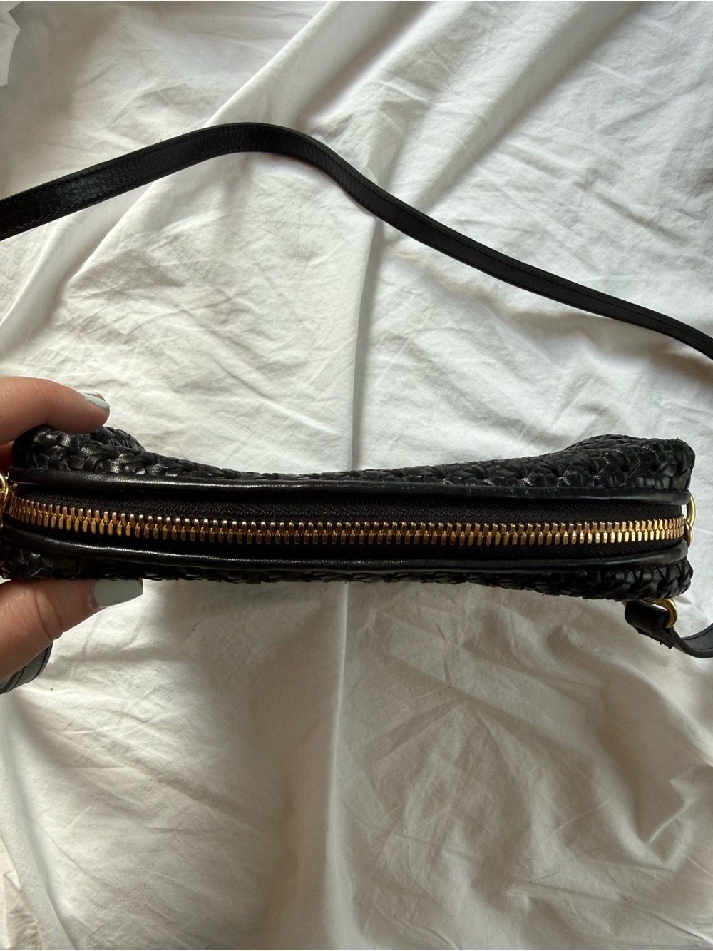 Black Woven Crossbody Bag - Clare V - Picture 7 of 8